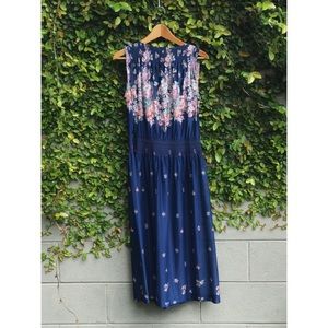 Vintage Floral Midi Dress